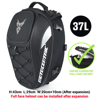 Motorcycle Back Seat Bags Waterproof Tail Bag Rear Seat Bag Multifunctional Motorbike Helmet Bag Moto Rider Backpack