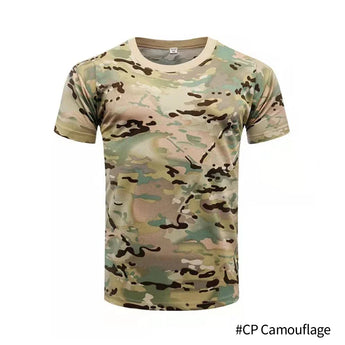 Camouflage Tactical Shirt Short Sleeve Men'S Quick Dry Combat T-Shirt T Shirt Camo Outdoor Hiking Hunting Shirts