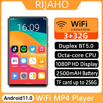 2025 New 5.0-Inch IPS HD Video MP5 MP4 Digital Music Player Walkman Bluetooth Metal Full Touch Screen MP3 WIFI