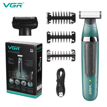 393 Double Blade Multi-Function Waterproof Shaver, Rechargeable Beard Trimmer, Male Hair Trimmer Set