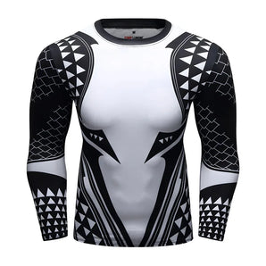 Aquaman Compression Shirt Man 3D Printed T Shirts Men 2019 Newest Comics Cosplay Costume Long Sleeve Tops for Male Fitness Cloth