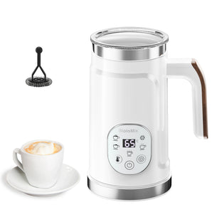 5-In-1 Milk Frother with Upgraded LED Display Touch Screen - Hot and Cold Foam Maker Milk Warmer for Coffee Latte