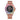 Men'S Fashion Automatic Watch Colorful Zircon Moonphase Mechanical Multifunctional Black Leather Strap Timepiece GCM-MUT
