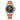 Men'S Fashion Automatic Watch Colorful Zircon Moonphase Mechanical Multifunctional Black Leather Strap Timepiece GCM-MUT