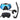 Snorkeling Mask Diving Goggles Full Wet Silicone Foldable Tube Mirror Tempered Glass Len Diving Mask Travel Size with Case