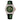 Men'S Fashion Automatic Watch Colorful Zircon Moonphase Mechanical Multifunctional Black Leather Strap Timepiece GCM-MUT
