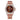 Men'S Fashion Automatic Watch Colorful Zircon Moonphase Mechanical Multifunctional Black Leather Strap Timepiece GCM-MUT