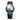 Sapphire Crystal Glass Wrist Watch Painting Dial Blue Color Mens Leather Automatic Wristwatch