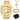 Oulm Auto Date Men Watch Square Gold Quartz Wrist Watch for Man Sports Multi-Time Zone Military Male Waterproof Reloj Hombre