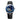 Sapphire Crystal Glass Wrist Watch Painting Dial Blue Color Mens Leather Automatic Wristwatch
